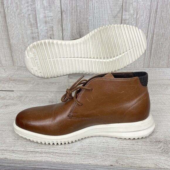 Cole Haan Men\'s Size 8 Grand+ Chukka Dress Boot C37021 British Tan Leather NEW main image 8